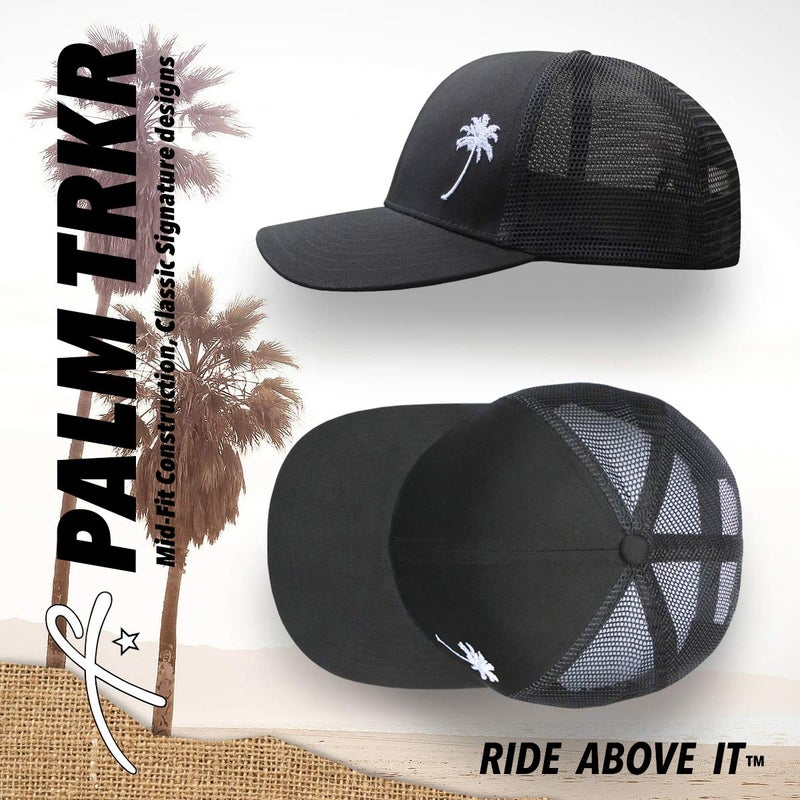 Grace Folly Trucker Hat for Men or Women- Many Cool Designs (Palm Tree- Black) - Image 4